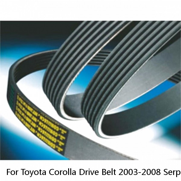 For Toyota Corolla Drive Belt 2003-2008 Serpentine Belt 6 Ribs Main Drive (Fits: Volkswagen)